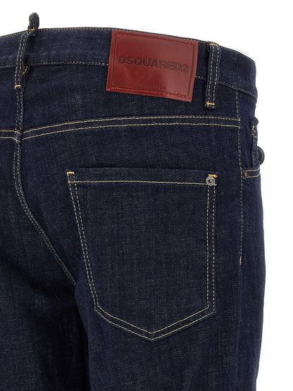 Blue Cotton Slim Fit Jeans