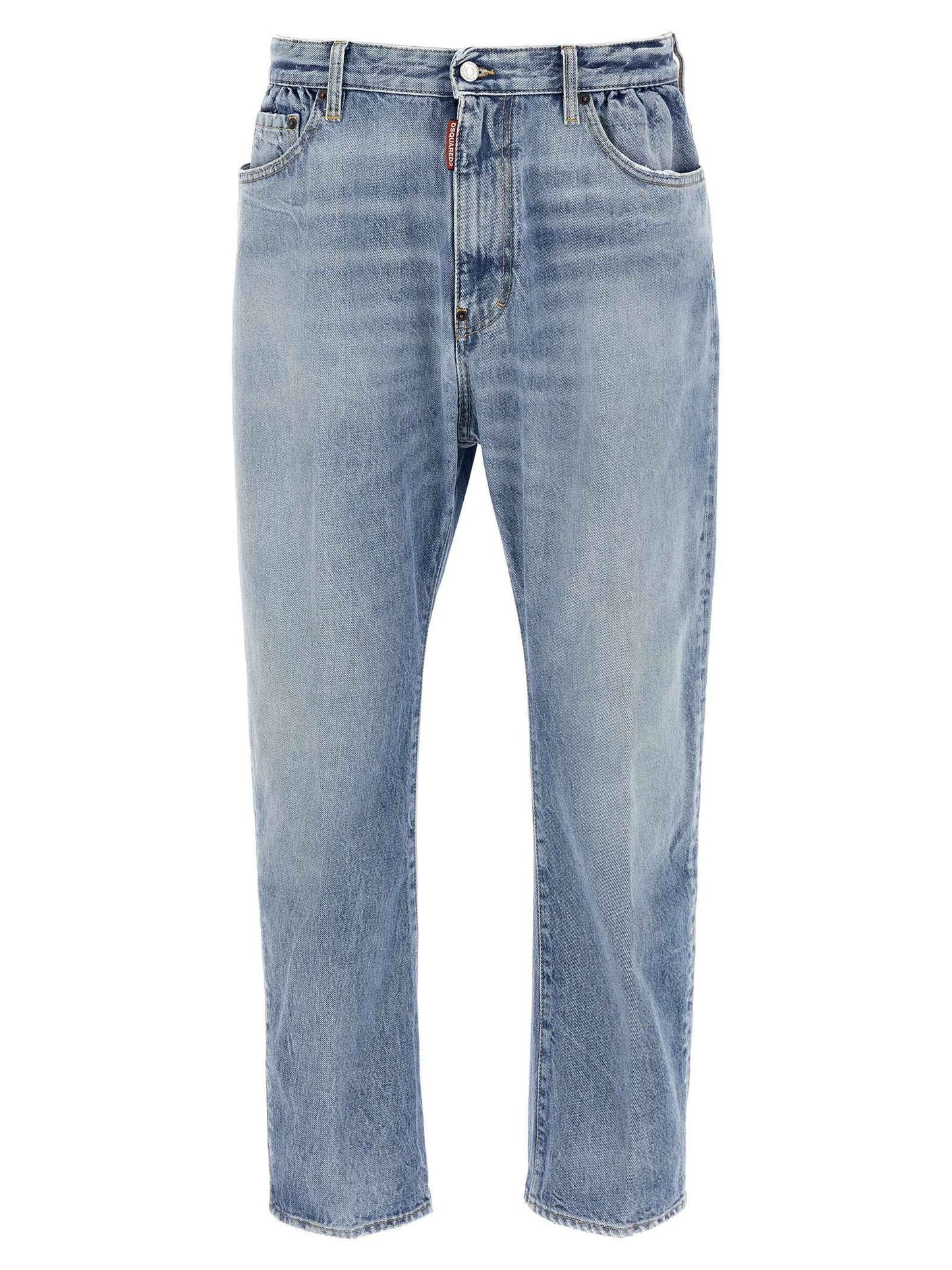 Blue Cotton Relaxed Fit Jeans