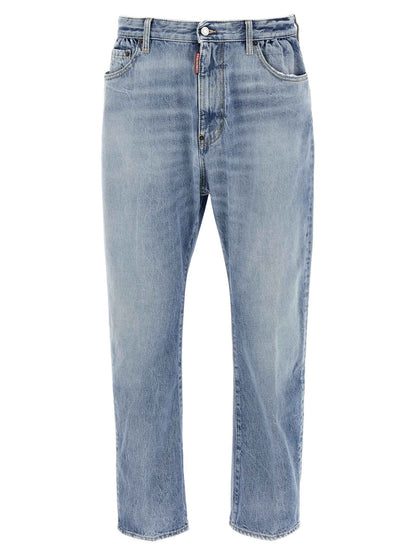 Blue Cotton Relaxed Fit Jeans