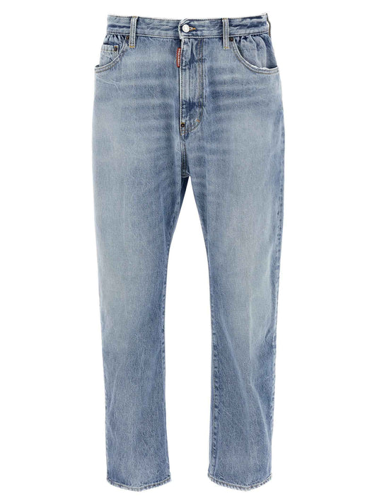 Blue Cotton Relaxed Fit Jeans