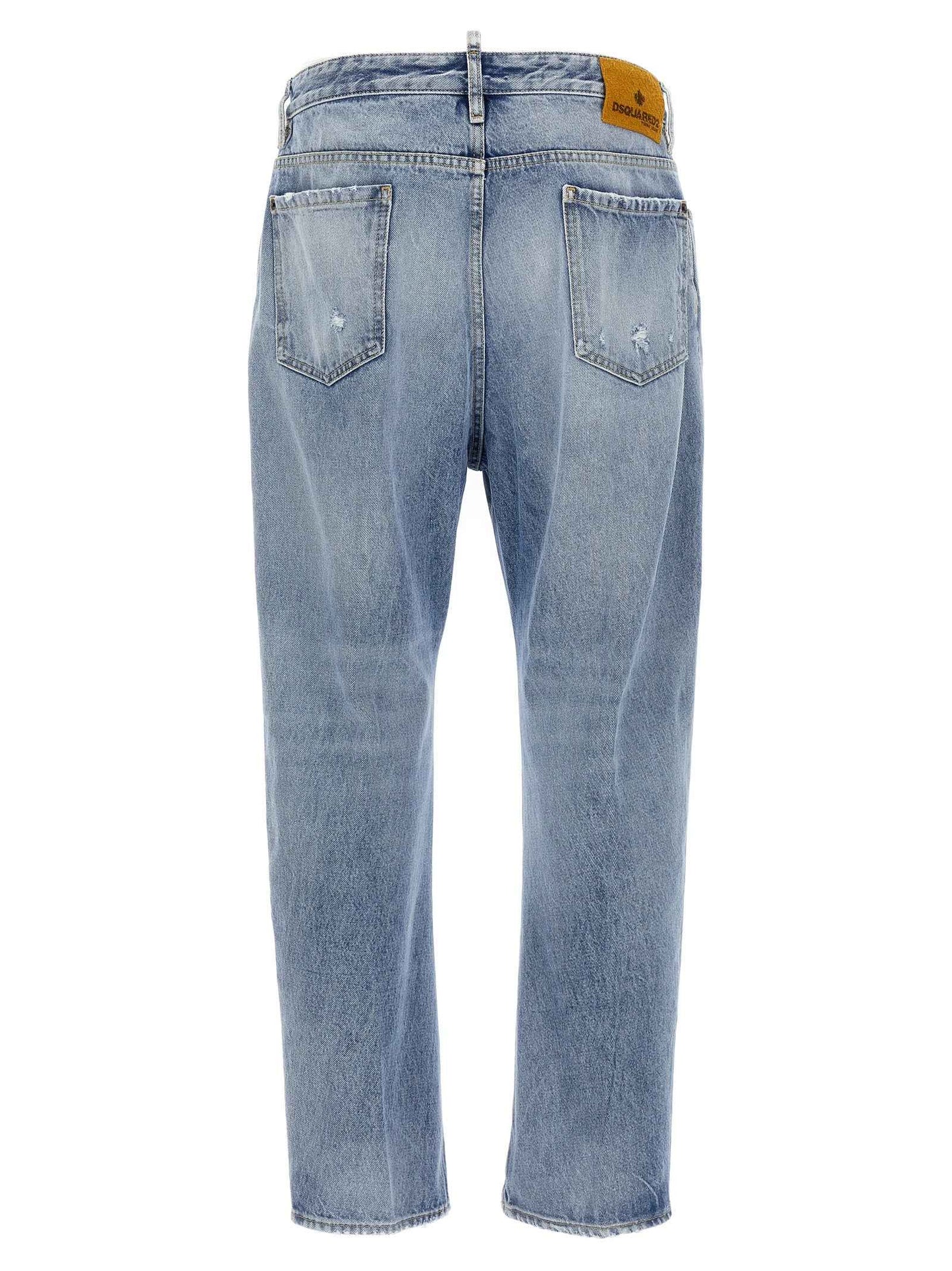 Blue Cotton Relaxed Fit Jeans