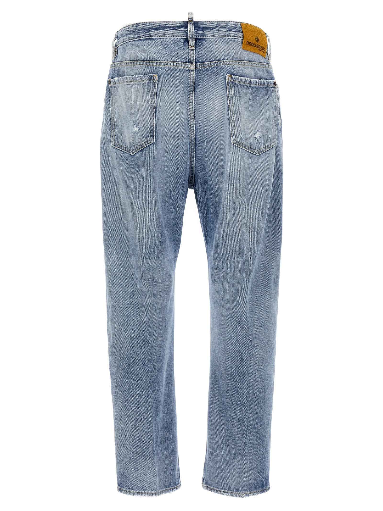 Blue Cotton Relaxed Fit Jeans