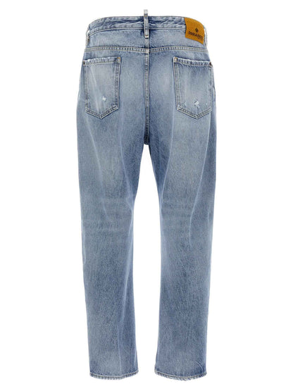 Blue Cotton Relaxed Fit Jeans