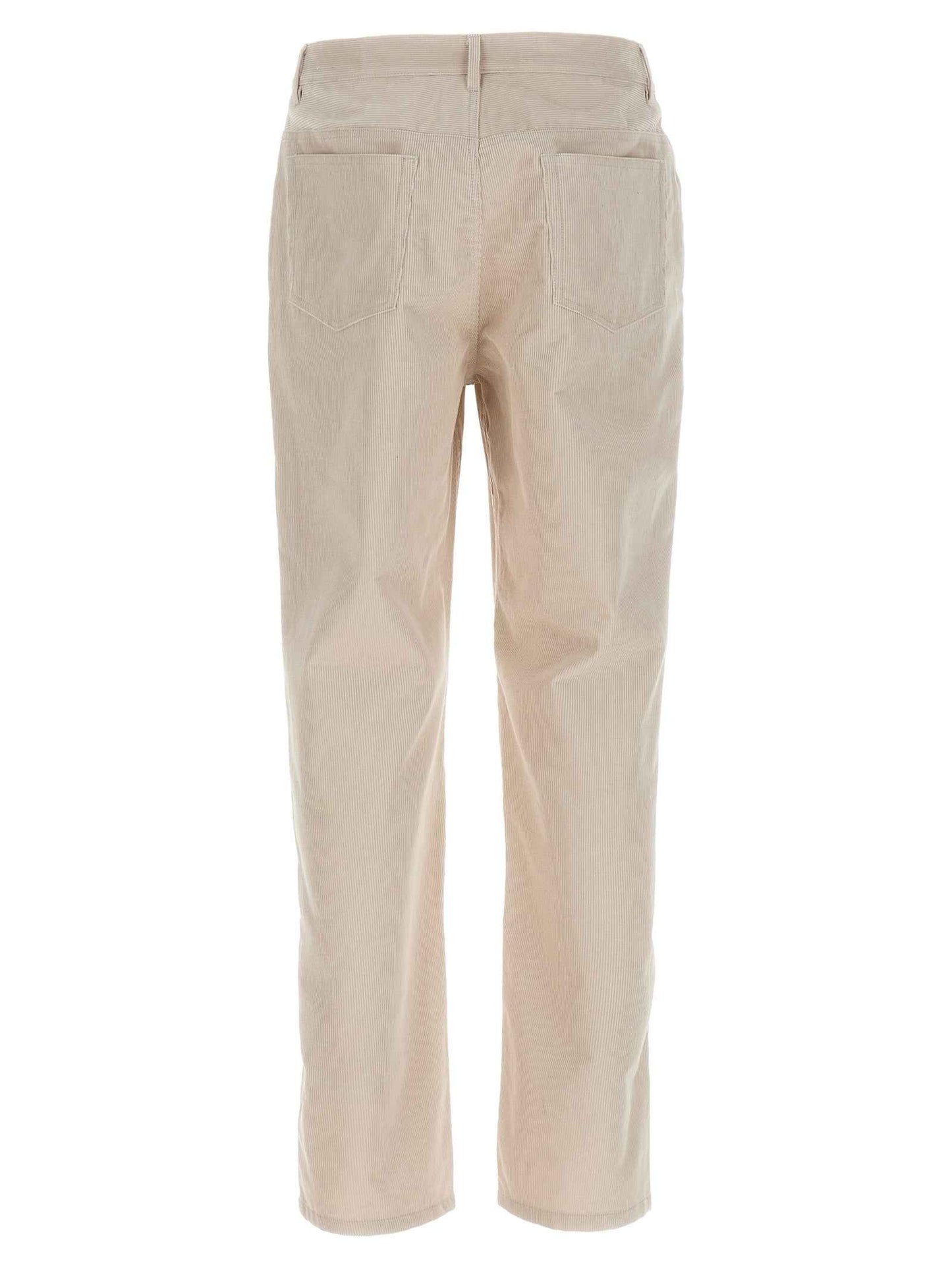 White Cotton Casual Pants