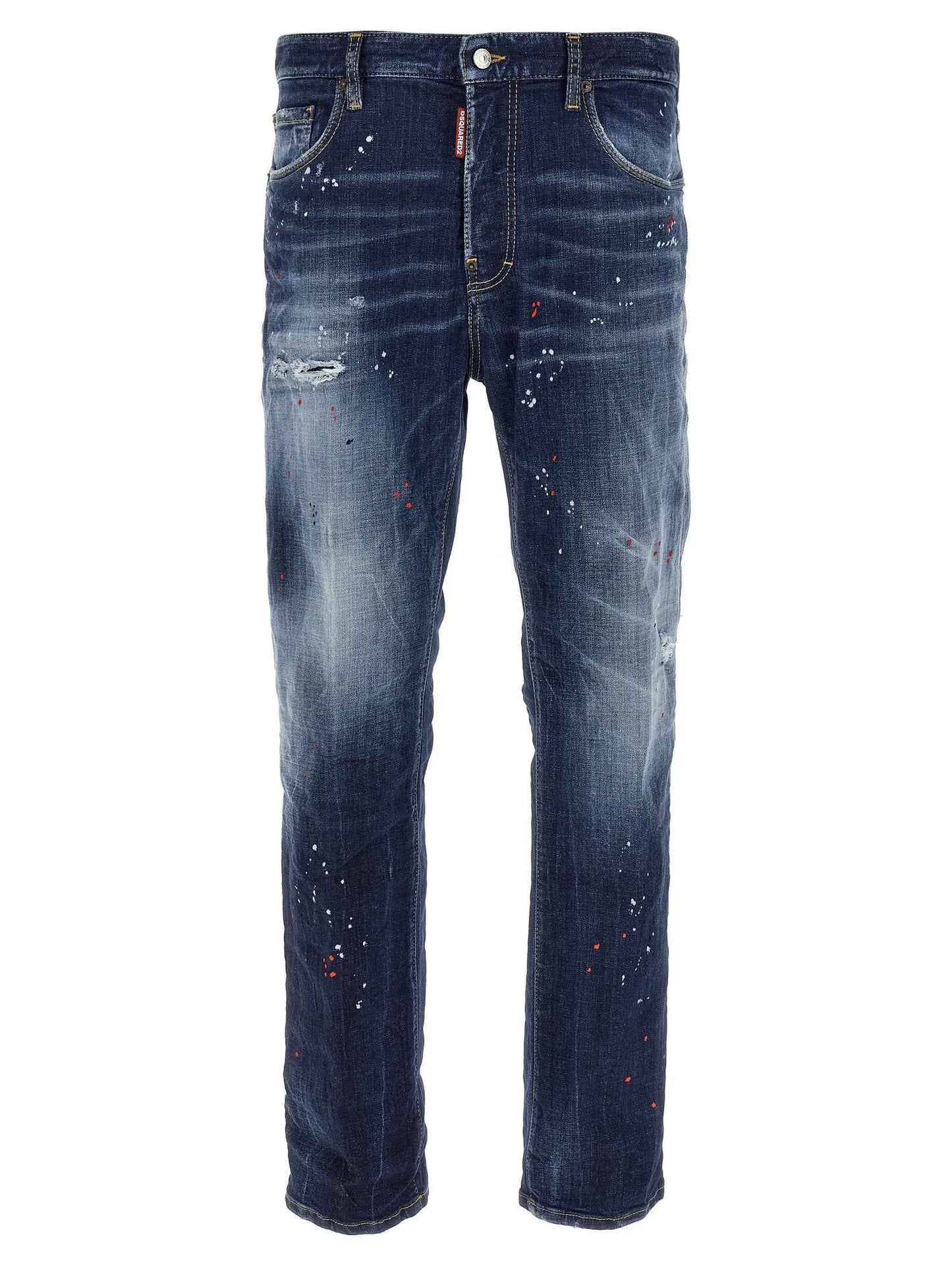 Blue Cotton Relaxed Fit Jeans