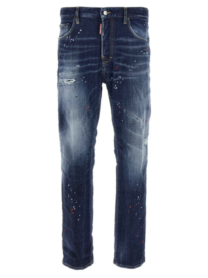 Blue Cotton Relaxed Fit Jeans