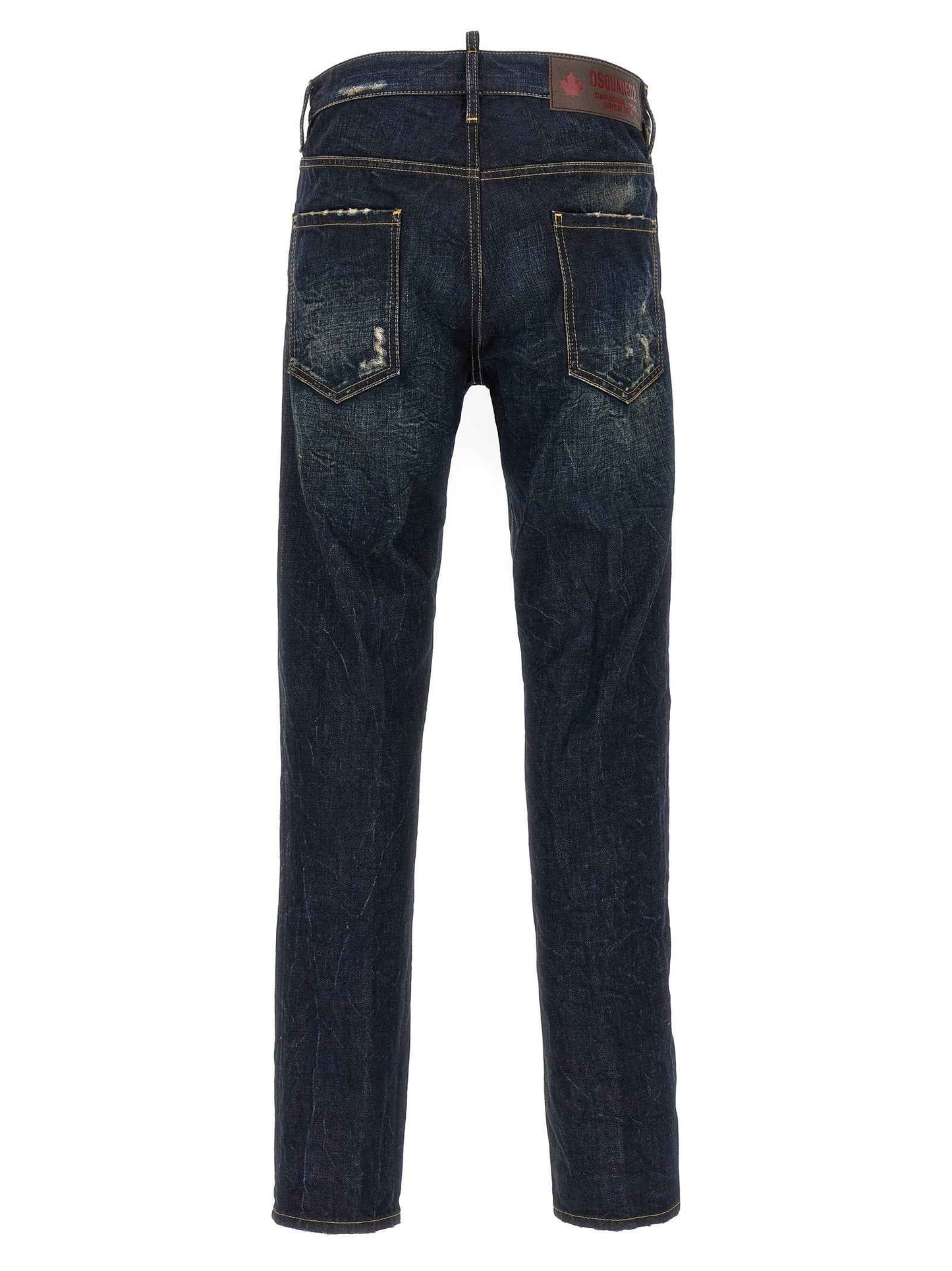Blue Cotton Slim Fit Jeans