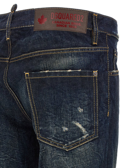 Blue Cotton Slim Fit Jeans