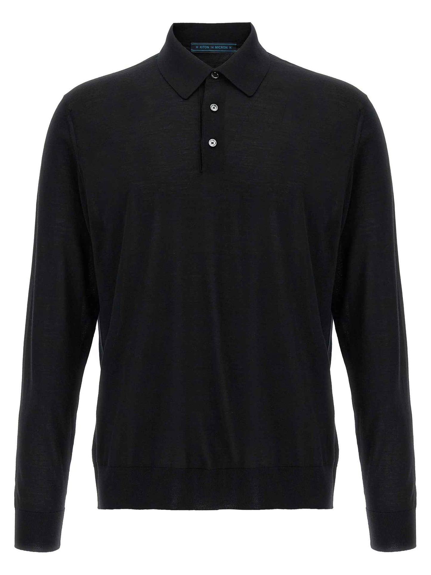 Black Wool Polo Shirt