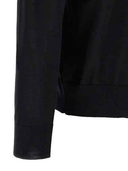 Black Wool Polo Shirt