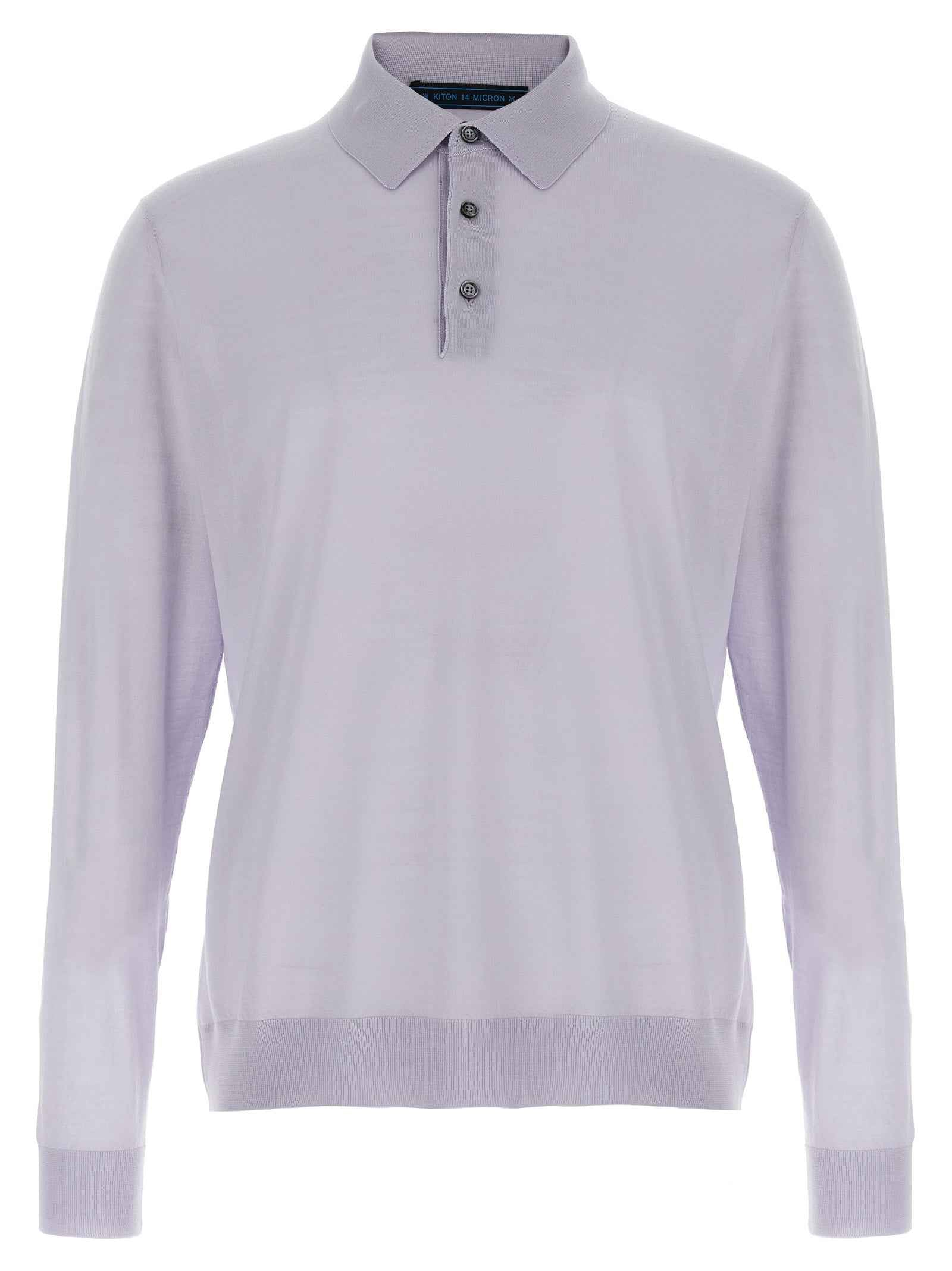 Blue Wool Polo Shirt