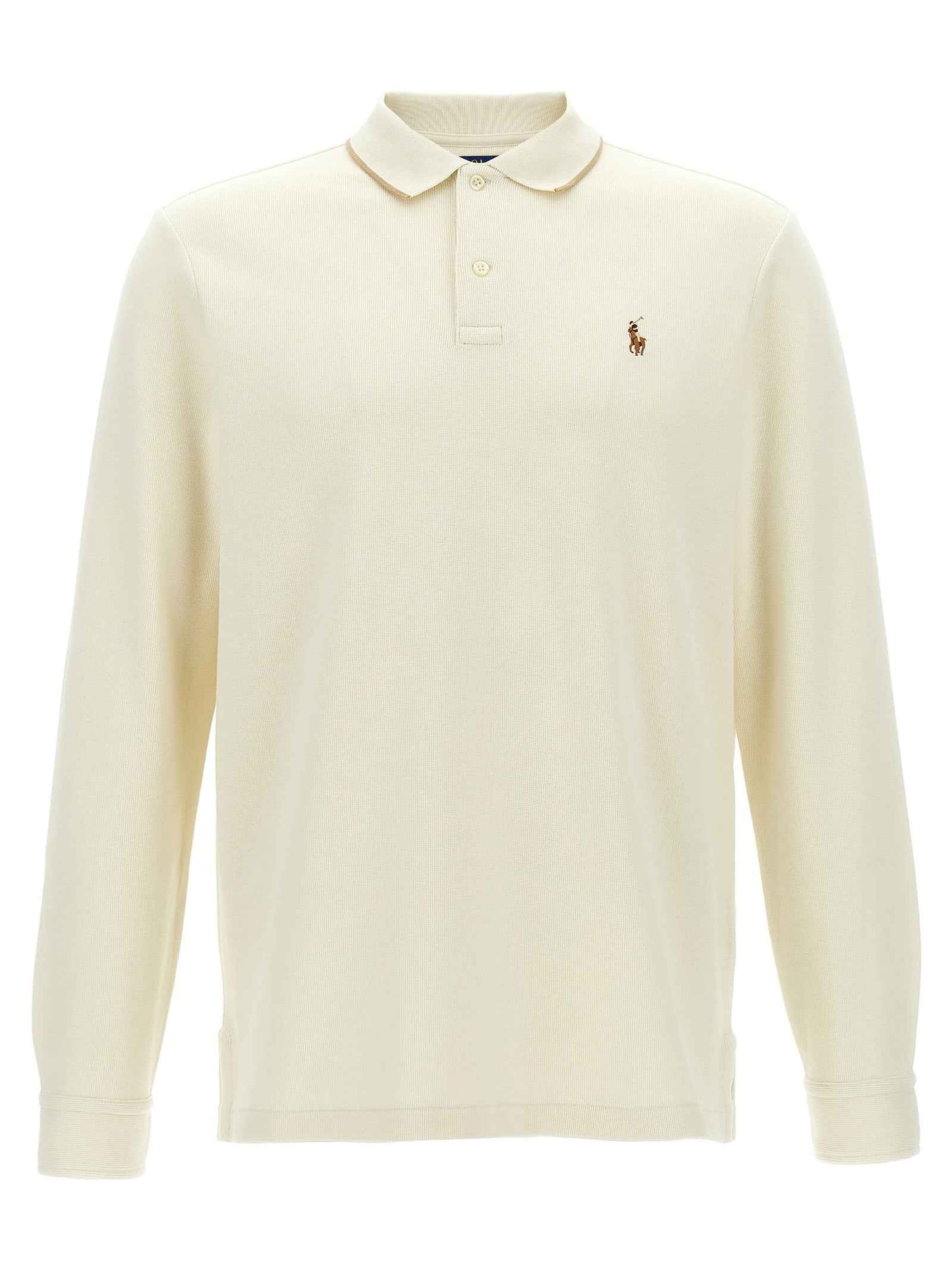 Beige Cotton Polo Shirt