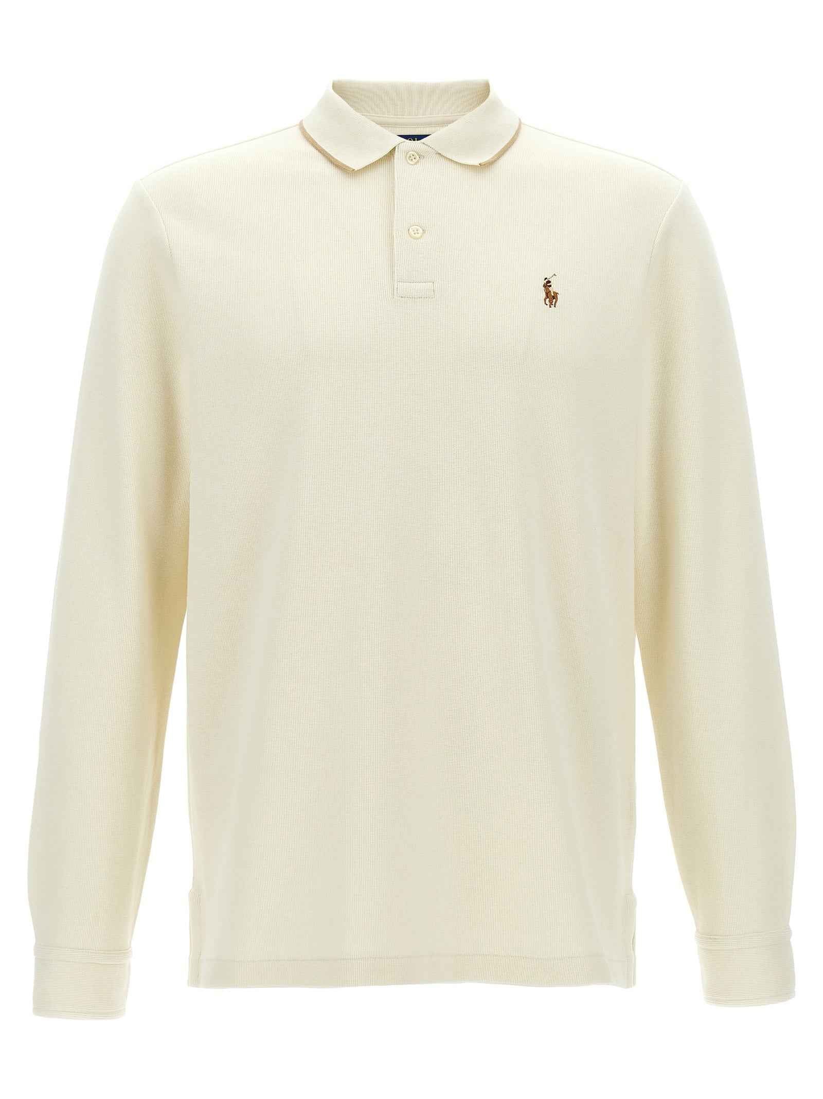 Beige Cotton Polo Shirt