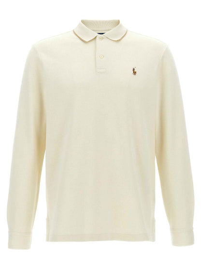 Beige Cotton Polo Shirt