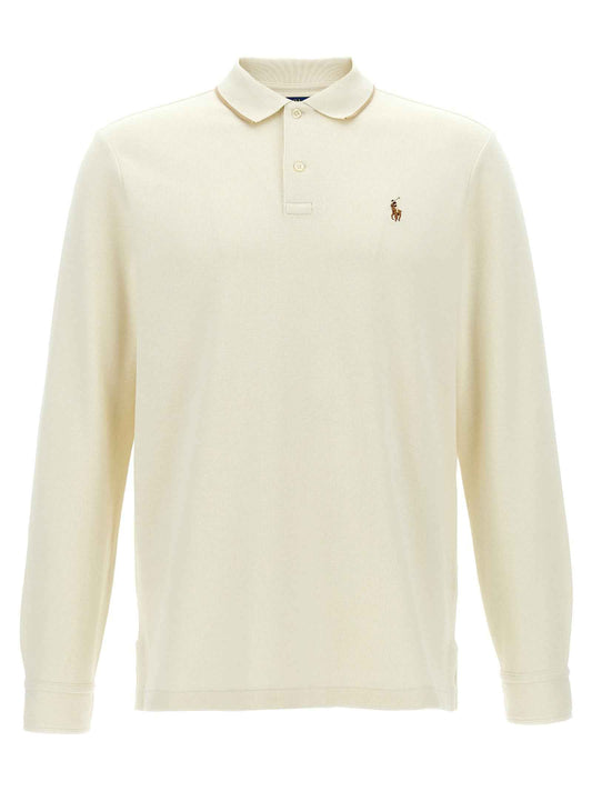 Beige Cotton Polo Shirt