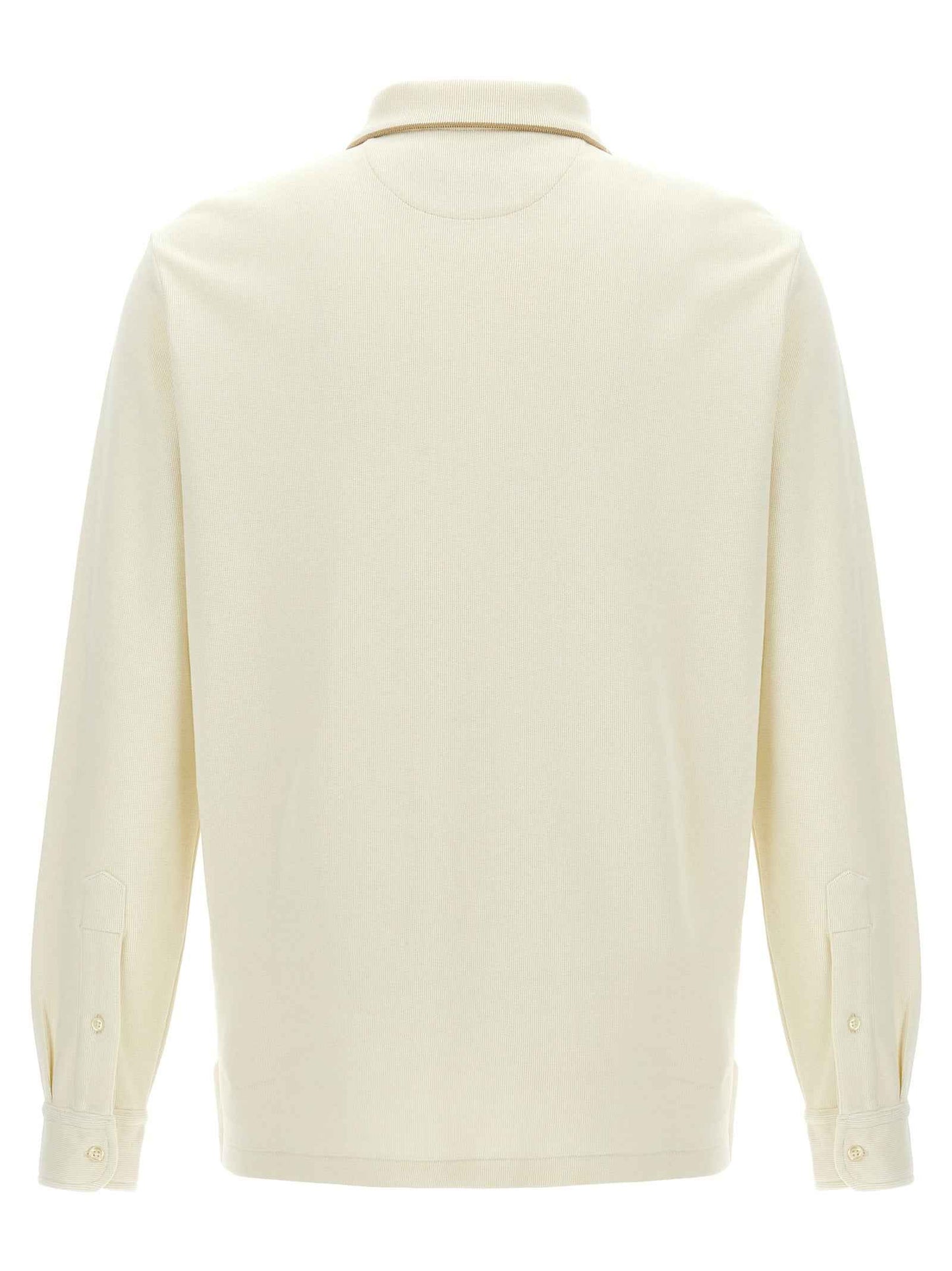 Beige Cotton Polo Shirt
