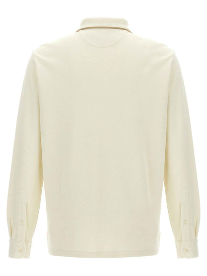 Beige Cotton Polo Shirt