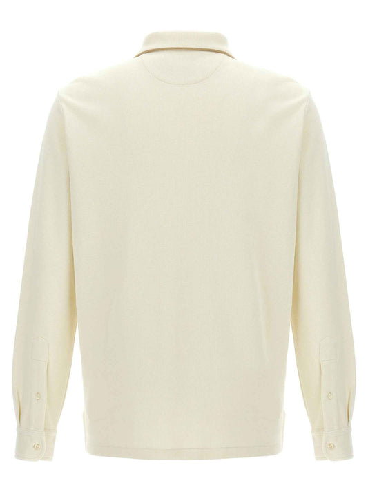 Beige Cotton Polo Shirt
