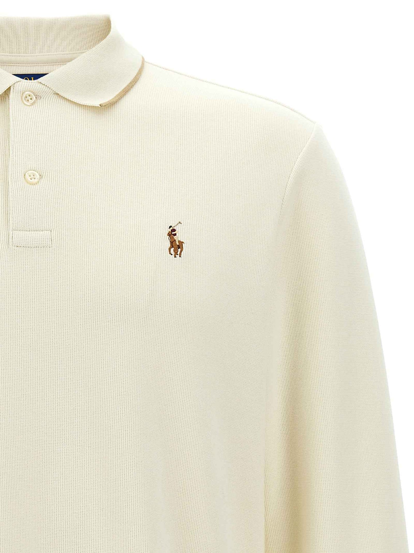 Beige Cotton Polo Shirt