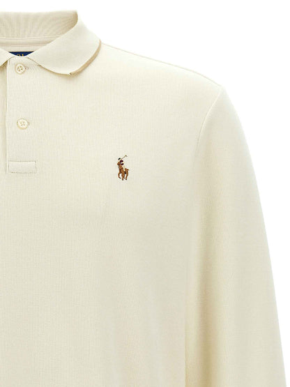 Beige Cotton Polo Shirt