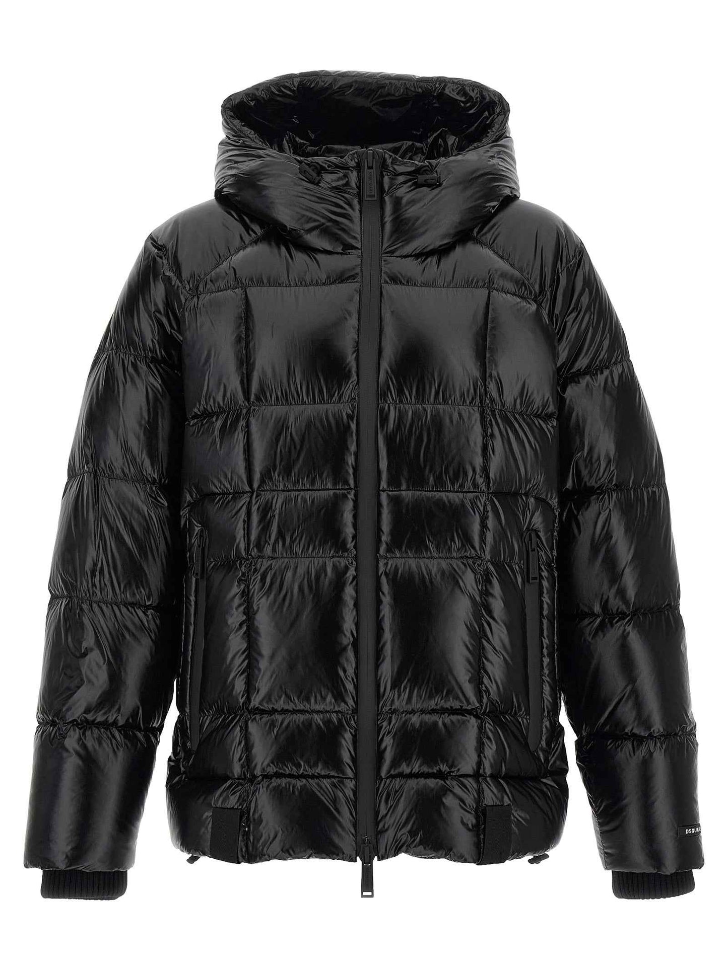 Black Polyamide Full-Length Jacket