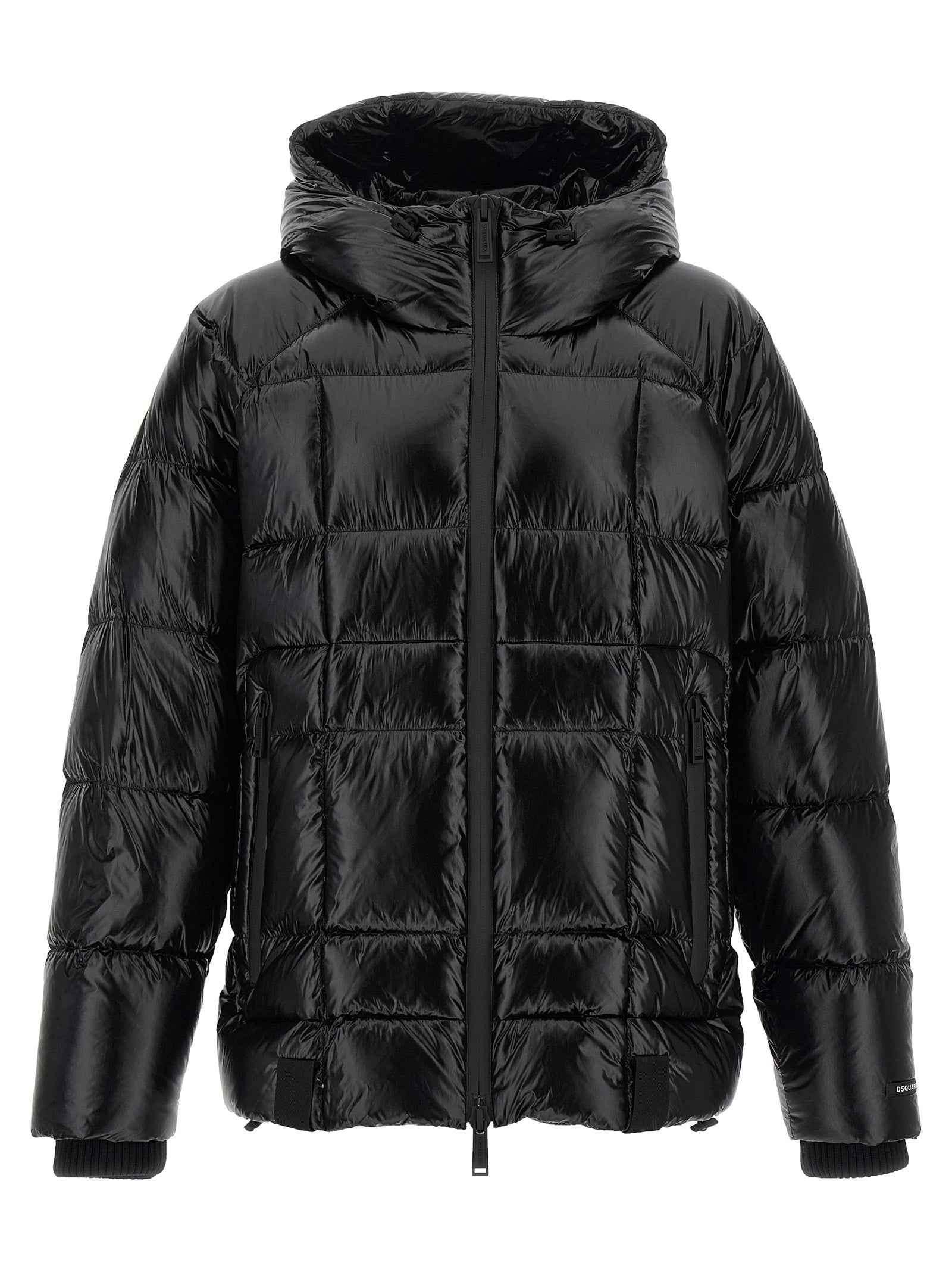 Black Polyamide Full-Length Jacket