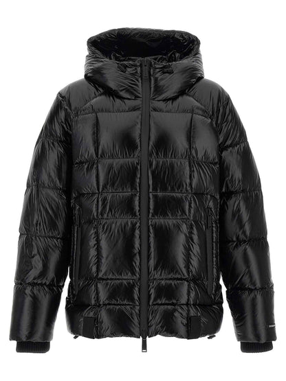 Black Polyamide Full-Length Jacket