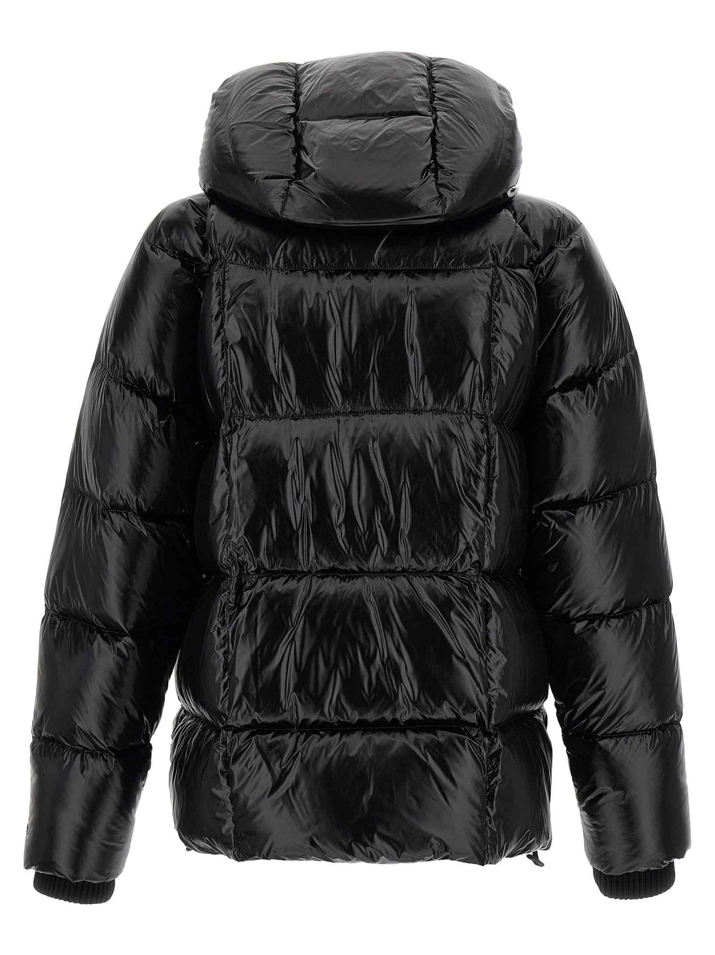 Black Polyamide Full-Length Jacket