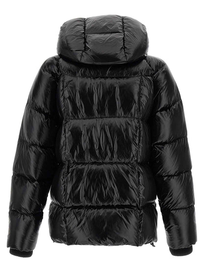 Black Polyamide Full-Length Jacket