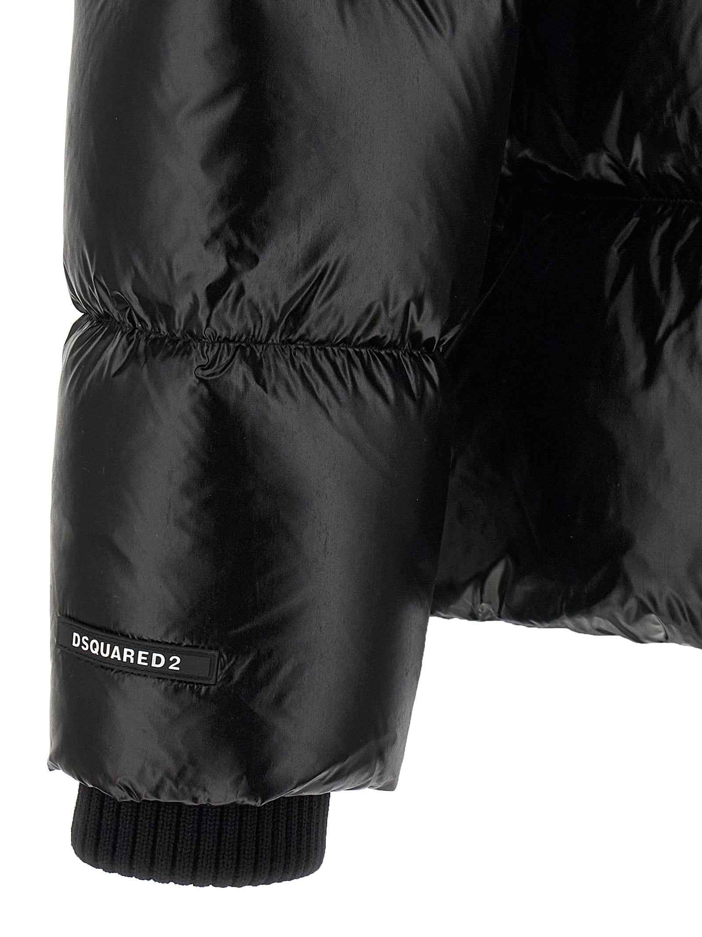 Black Polyamide Full-Length Jacket
