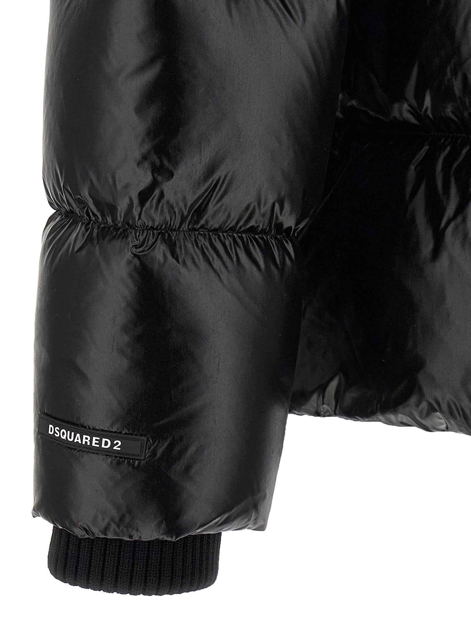 Black Polyamide Full-Length Jacket