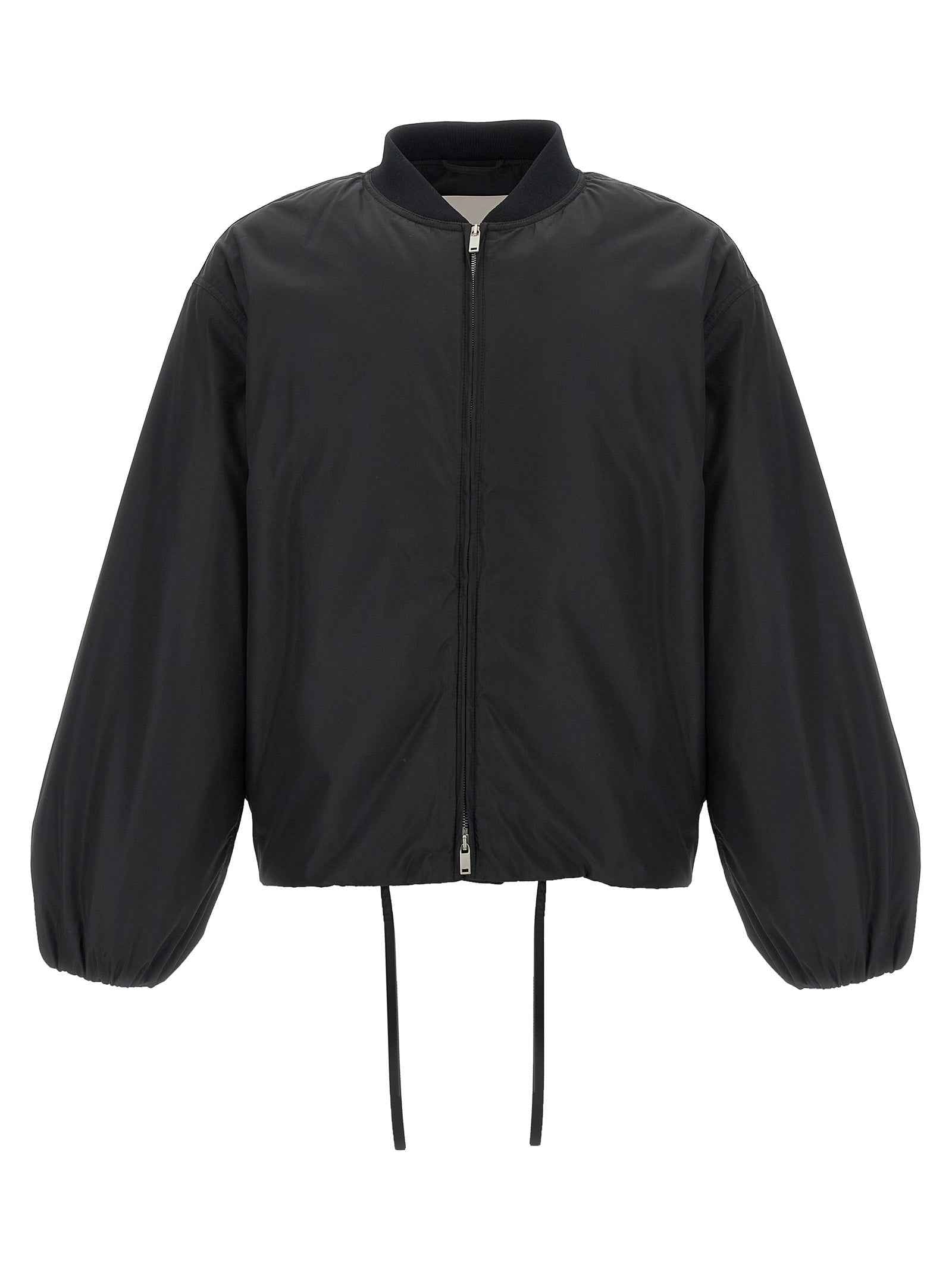 Black Polyester Bomber