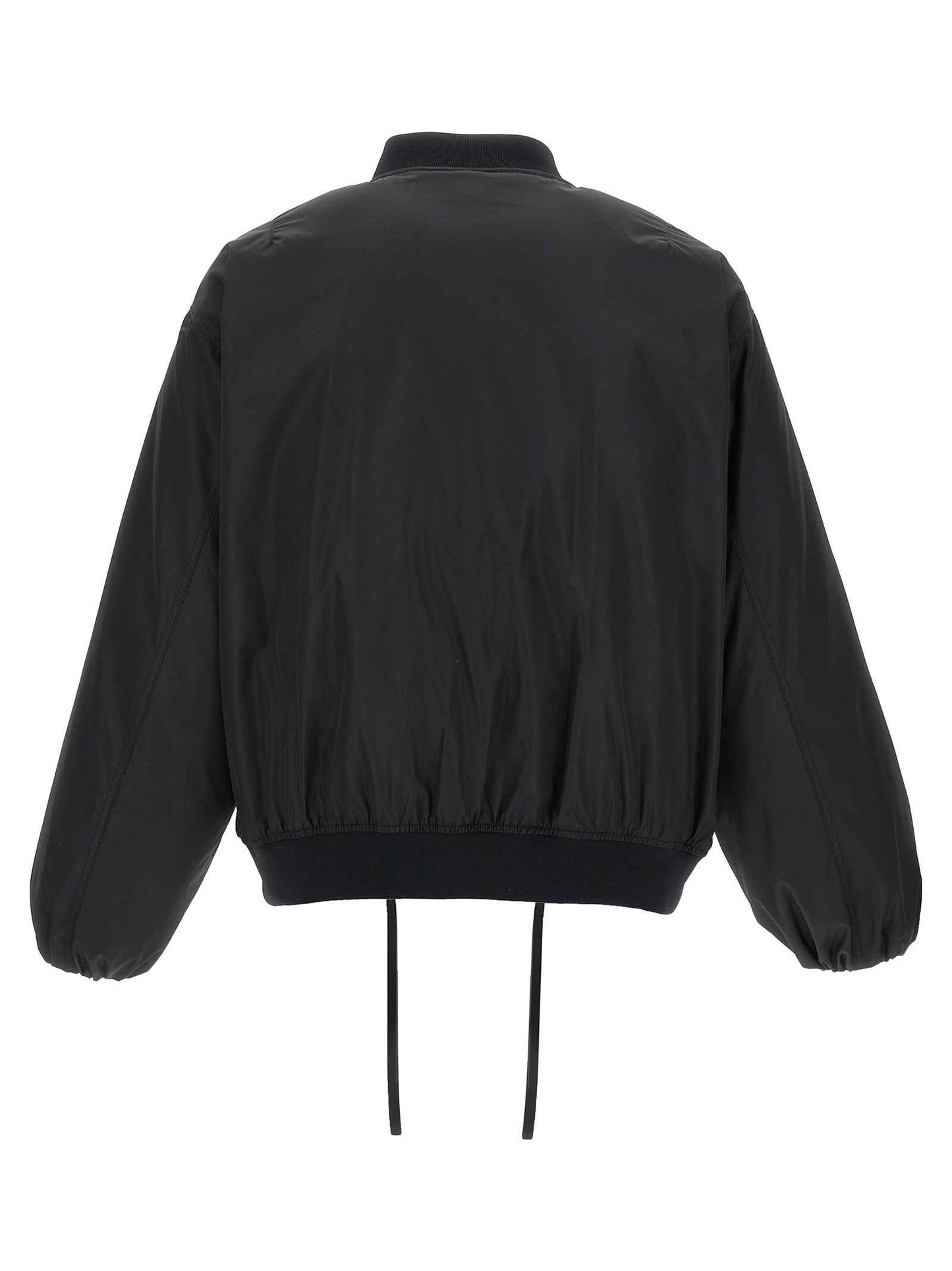 Black Polyester Bomber