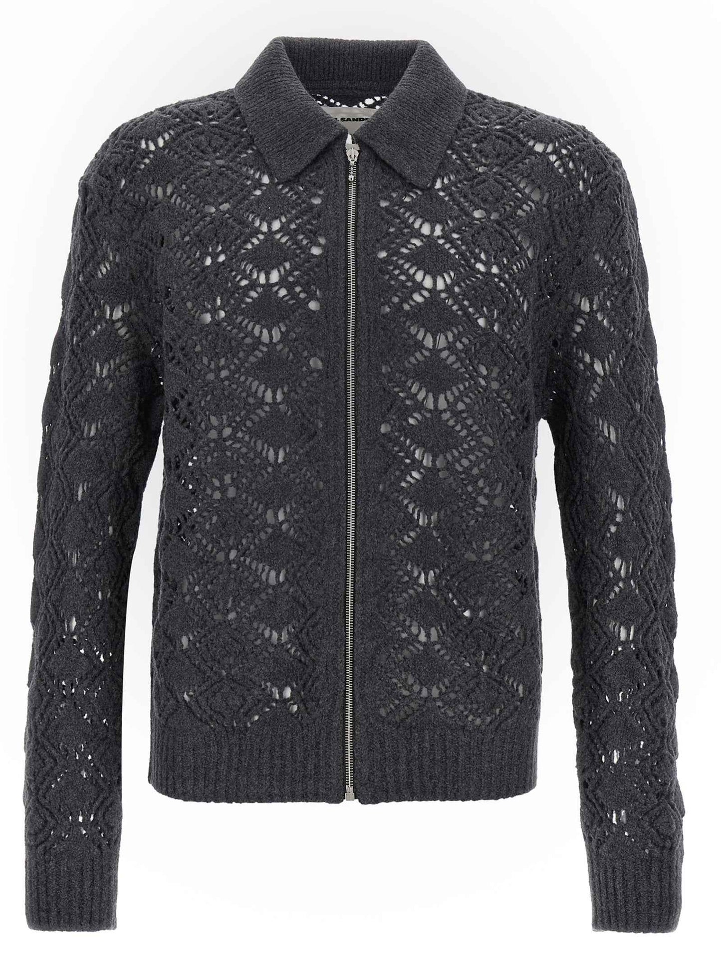 Gray Virgin Wool Cardigan