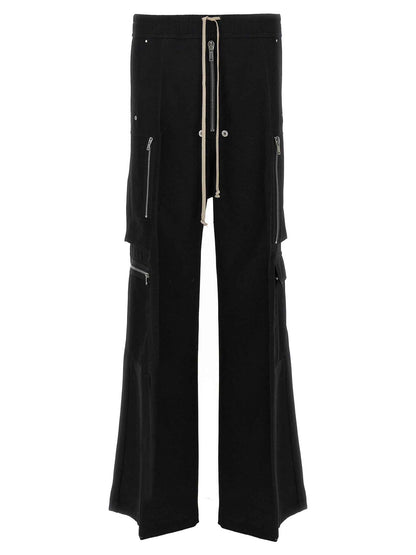 Black Wool Cargo Pants