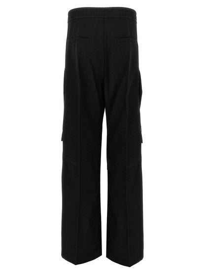 Black Wool Cargo Pants