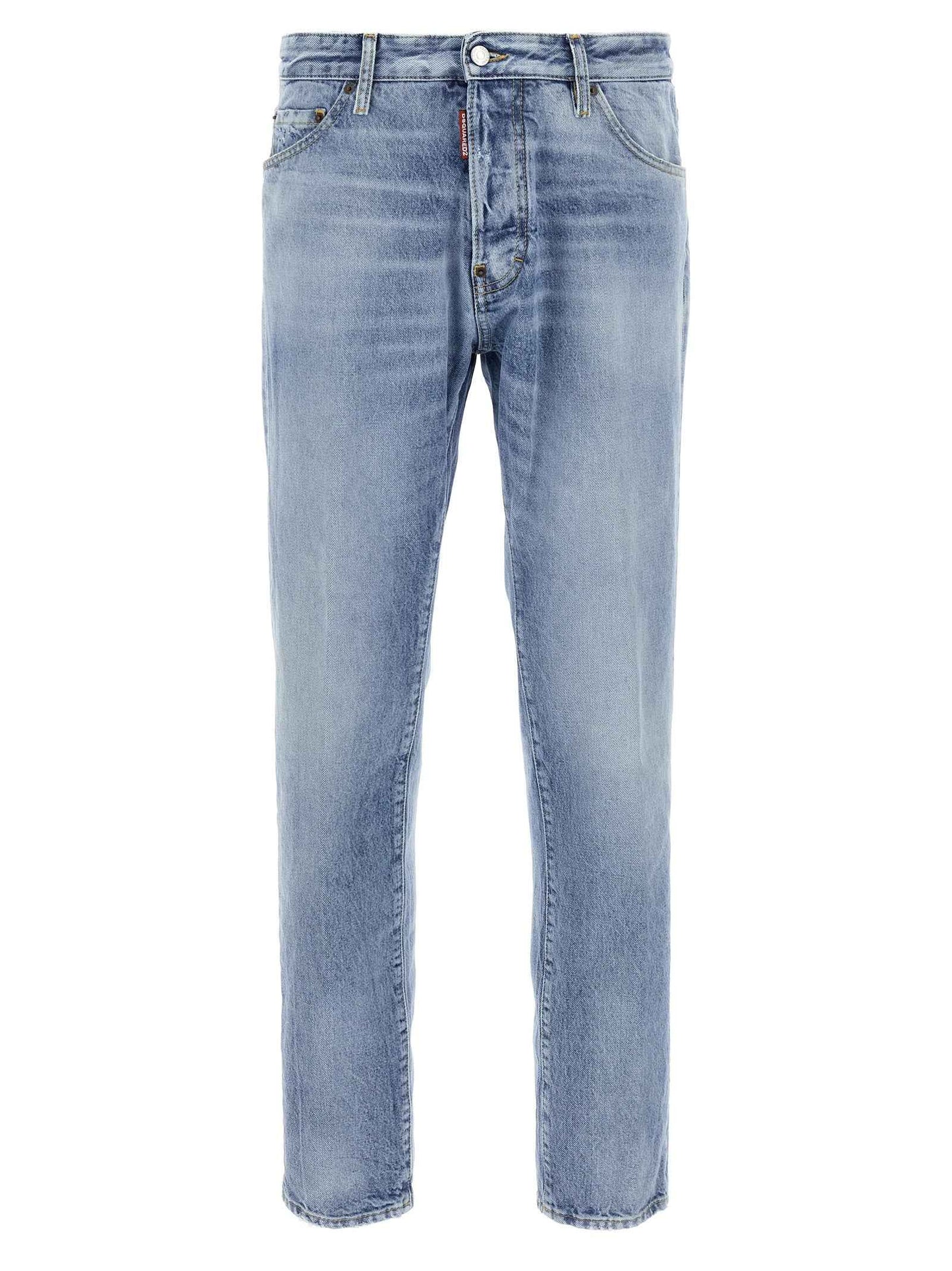 Blue Cotton Skinny Jeans