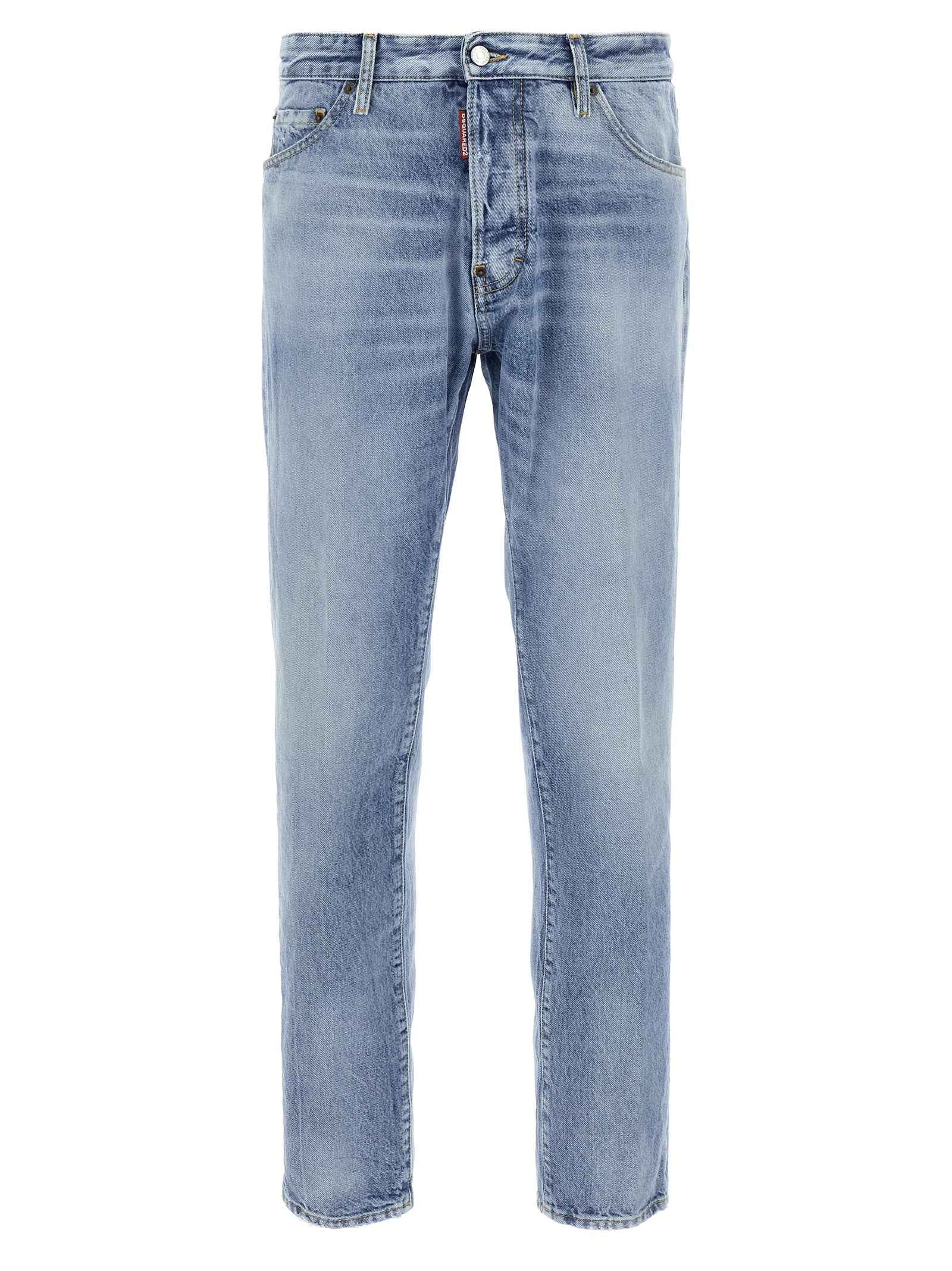 Blue Cotton Skinny Jeans