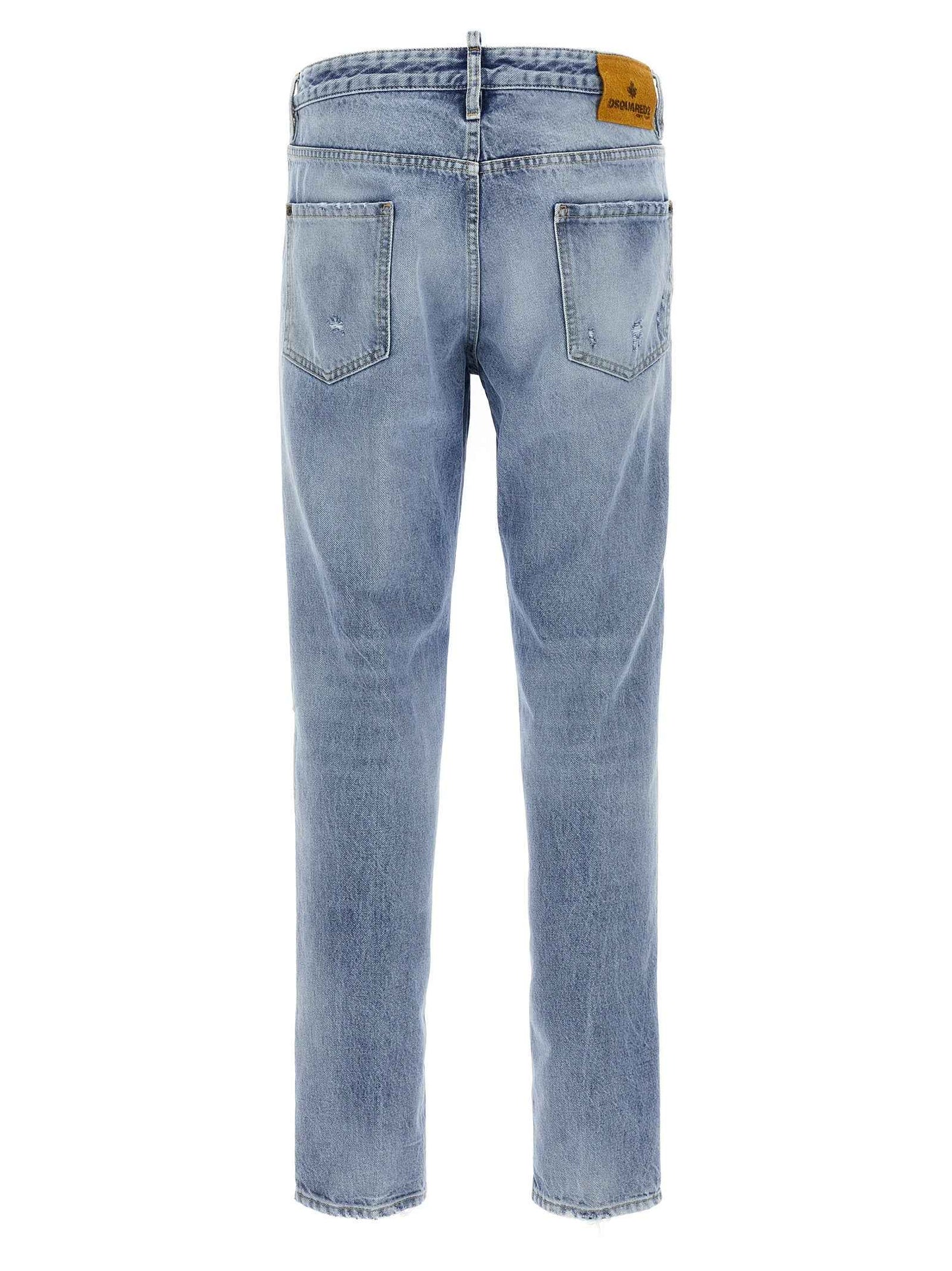 Blue Cotton Skinny Jeans
