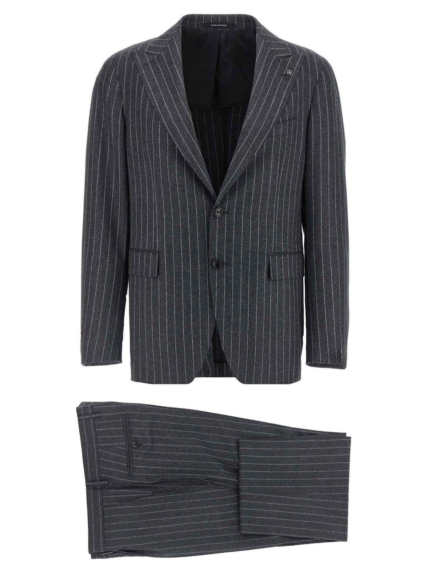 Gray Virgin Wool Two-Piece Suit