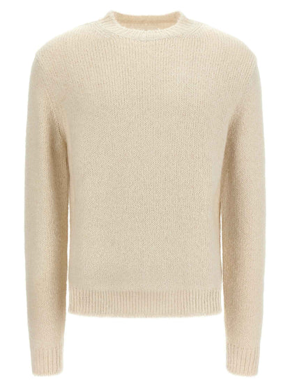 White Alpaca Leather Cardigan