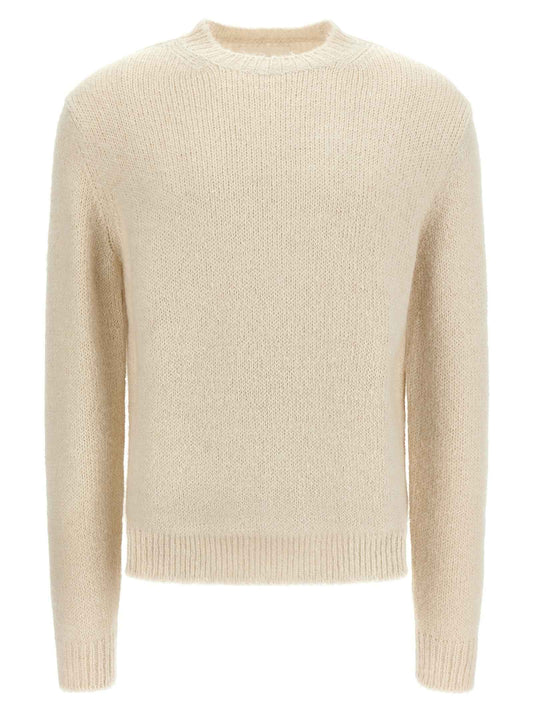 White Alpaca Leather Cardigan
