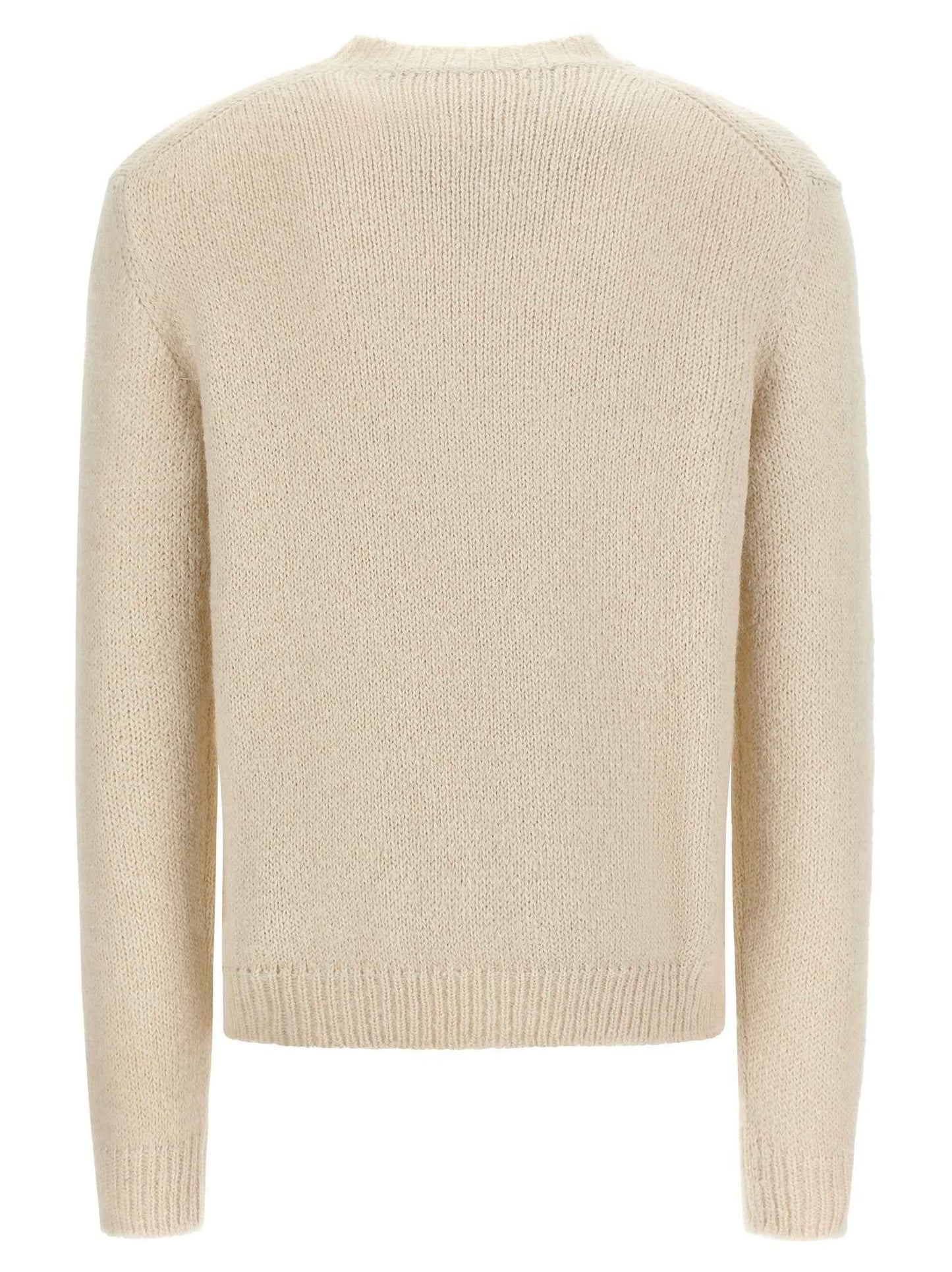 White Alpaca Leather Cardigan