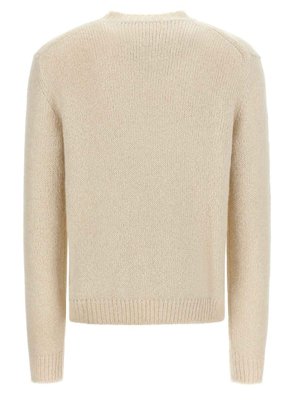 White Alpaca Leather Cardigan