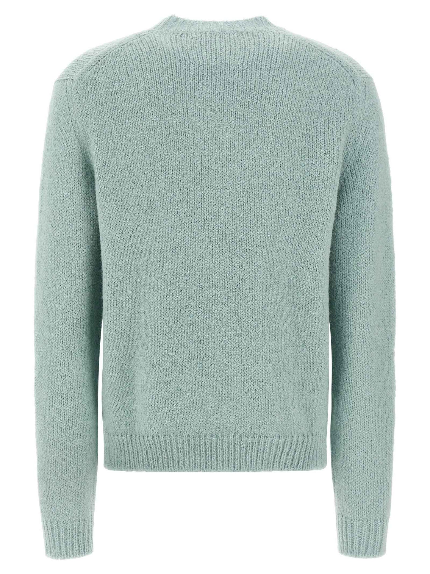 Blue Alpaca Leather Cardigan
