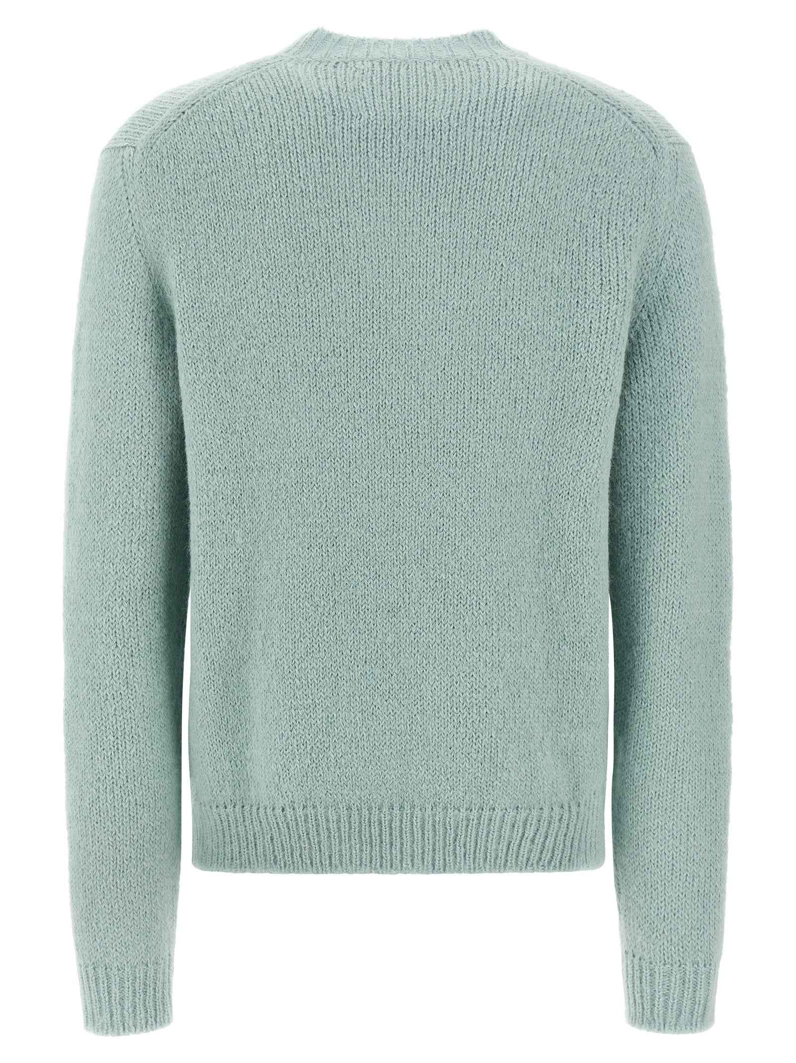 Blue Alpaca Leather Cardigan