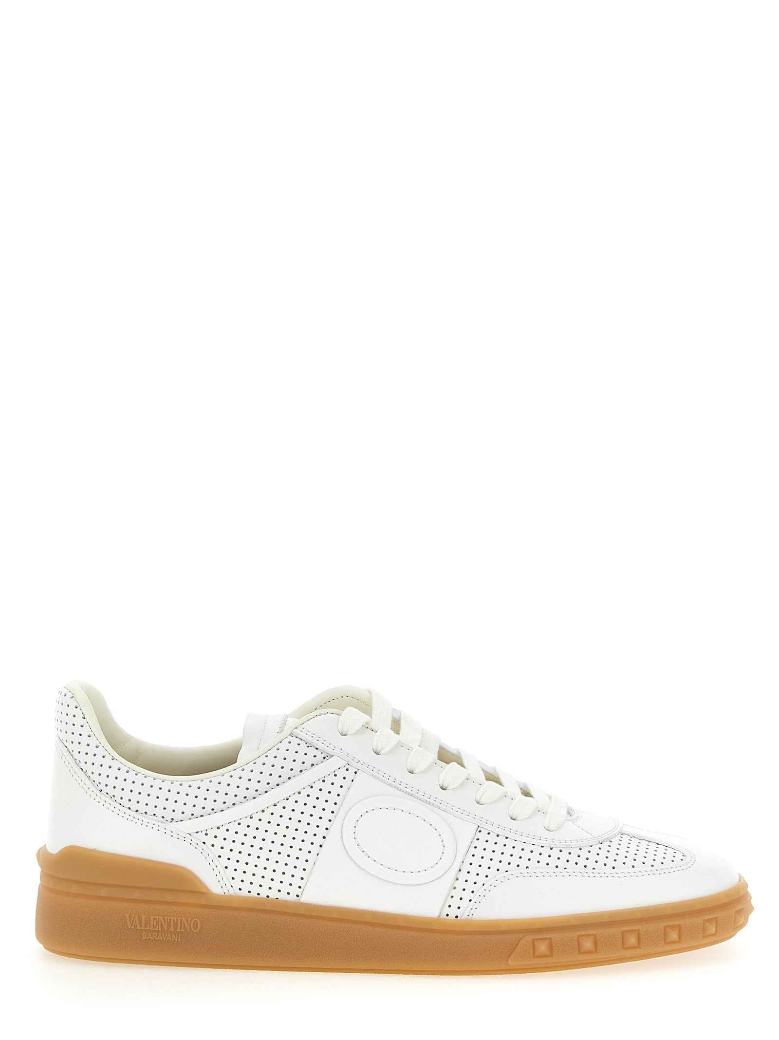 White Calfskin Low Top Sneakers