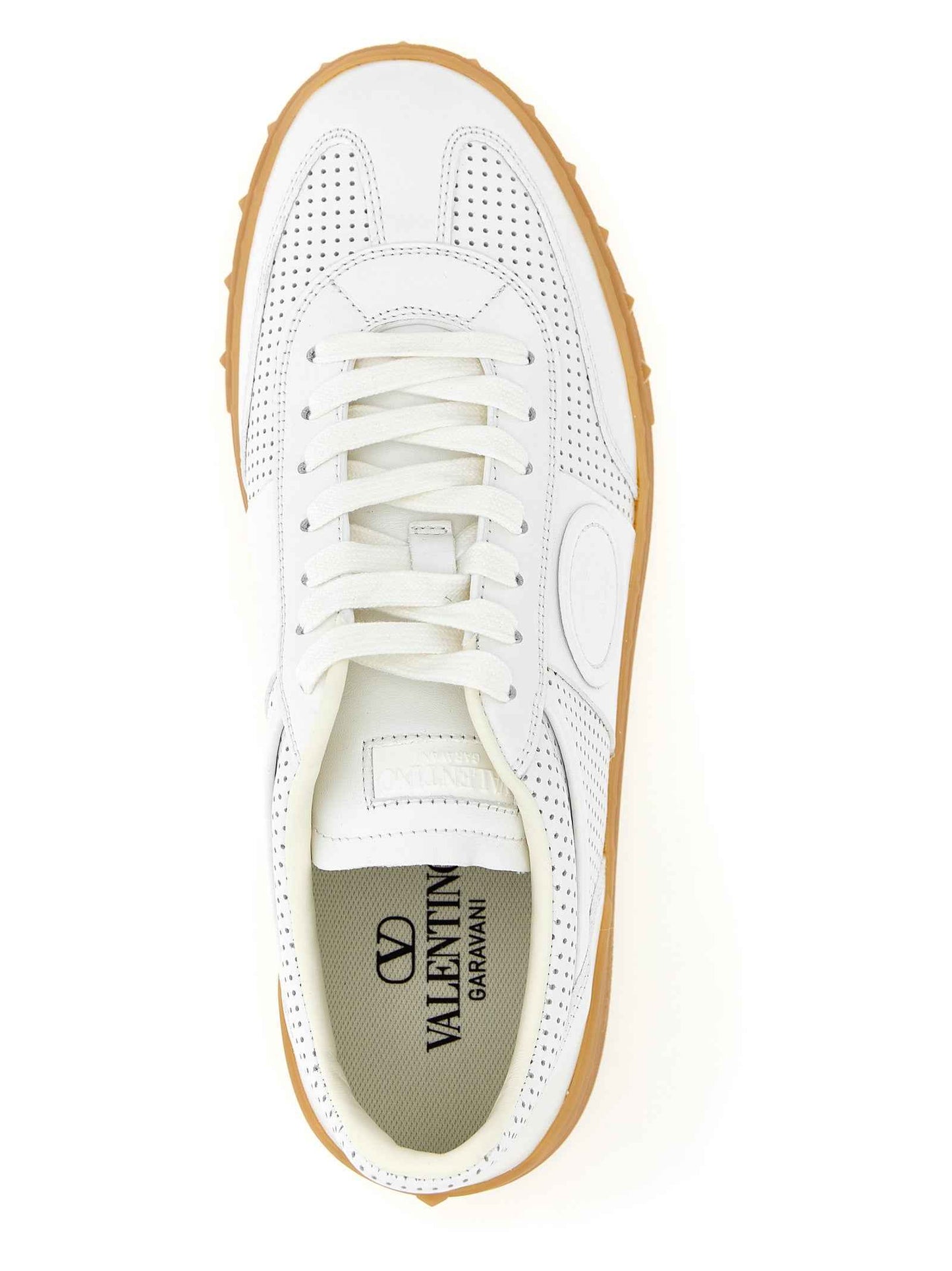 White Calfskin Low Top Sneakers