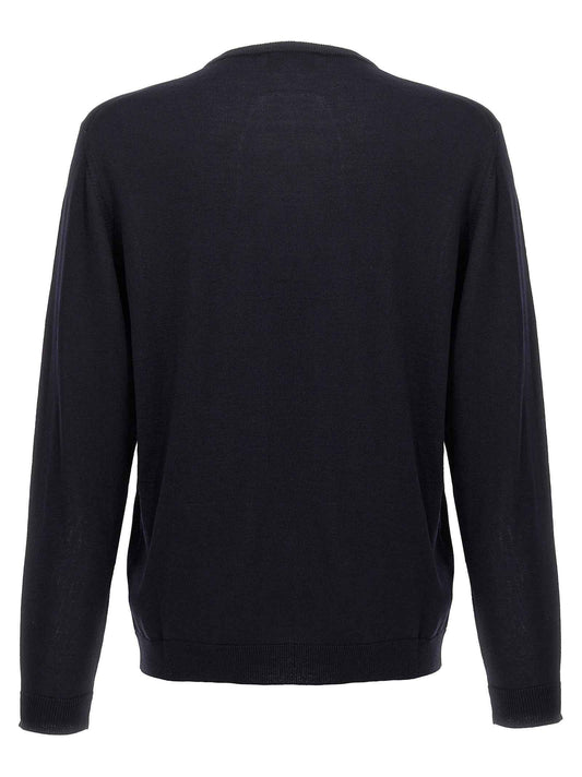Blue Merino Wool Cardigan