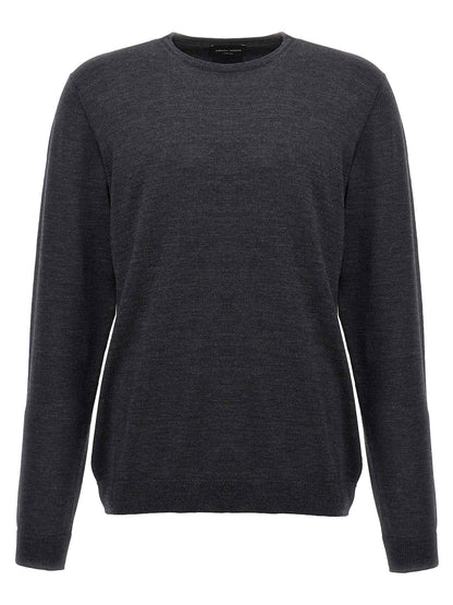 Gray Merino Wool Cardigan